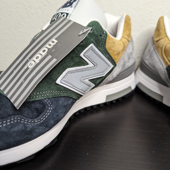 New Balance 1400 x J.Crew Men\'s Size 6.5 Green Navy Tan Made In USA M1400MUJ main image 4